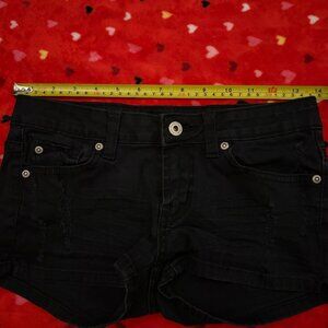 Women’s Y2K Cielo Jeans Black Denim Shorts Low Rise Jean Shorts 27 Inch